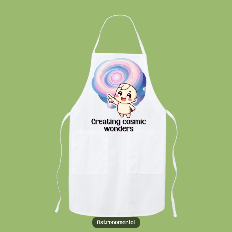 Funny Galaxy Chef Apron: Cosmic Cooking Fun, Exuberant Character, Humorous Gift