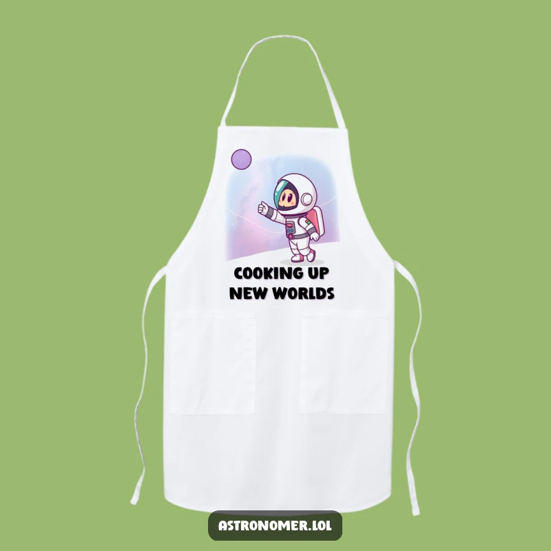 Funny Astronaut Galaxy Apron: Exciting Space Discovery Kitchen Wear, Perfect Funny Gift
