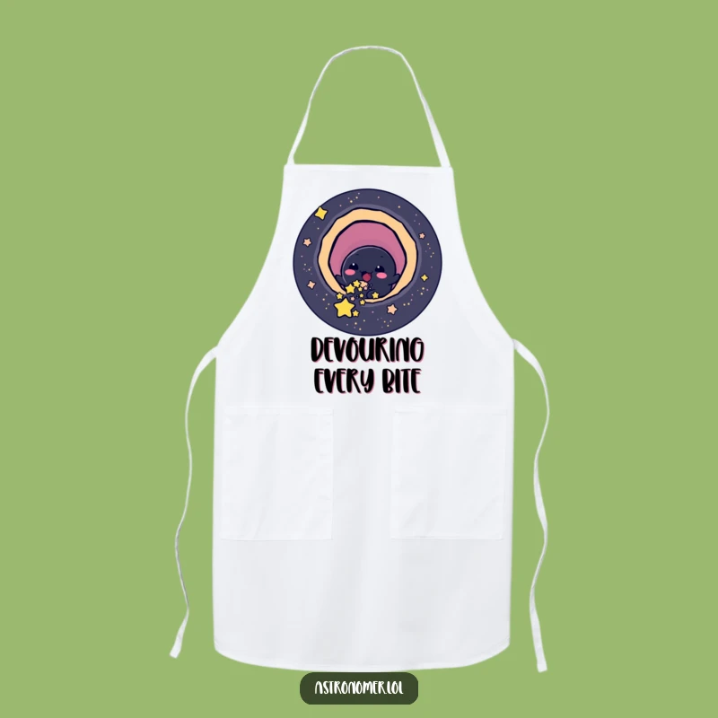 Funny Black Hole Apron: Cheerful Chef Gift, Humorous Kitchenware