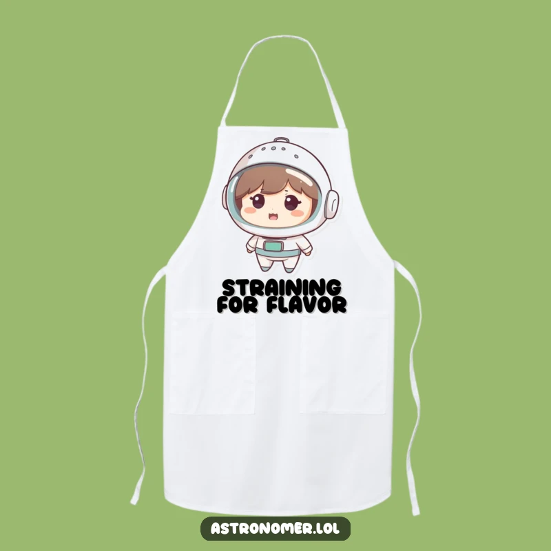 Funny Chef's Space Apron: Cute Character's Colander Cover Funny Gift