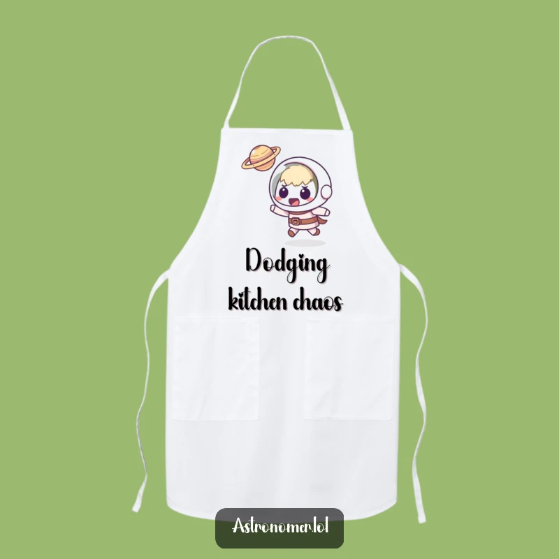 Funny Kawaii Astronomer Apron: Planetary Dodge Kitchen Fun - Humorous Gift