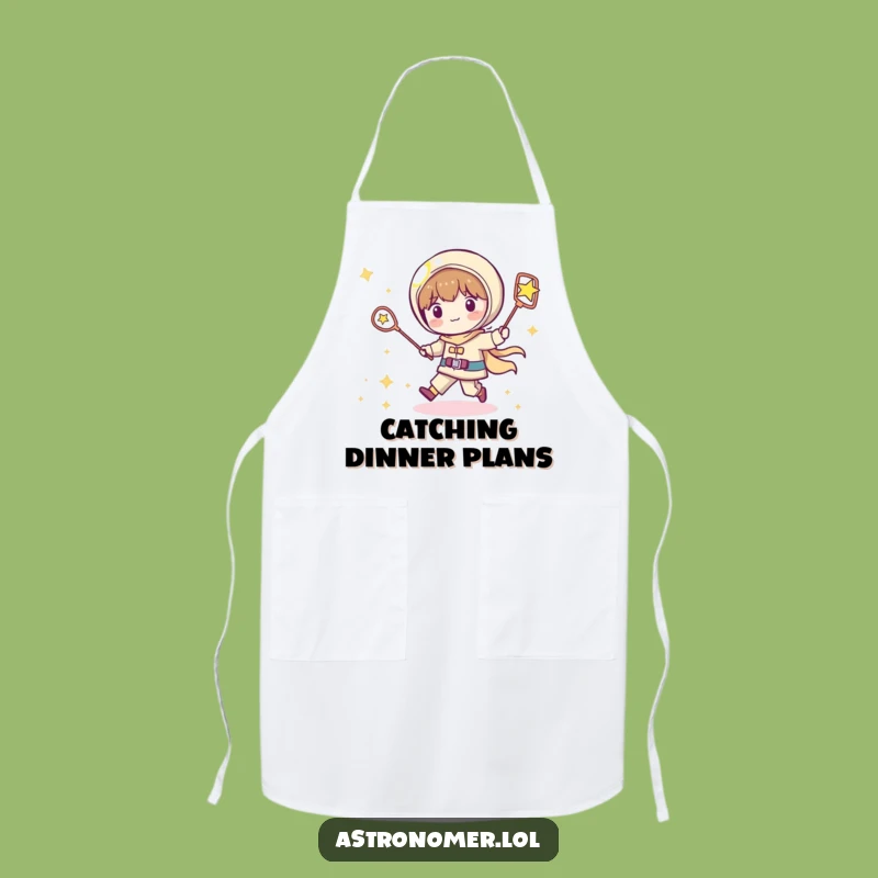 Funny Kawaii Astronomer Apron: Shooting Star Chase Kitchen Fun - Humorous Gift
