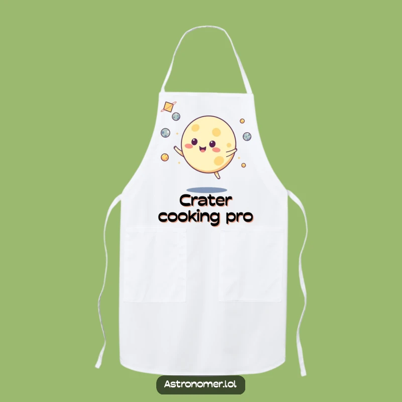 Funny Moon Juggling Apron - Cook Up a Cosmic Storm!