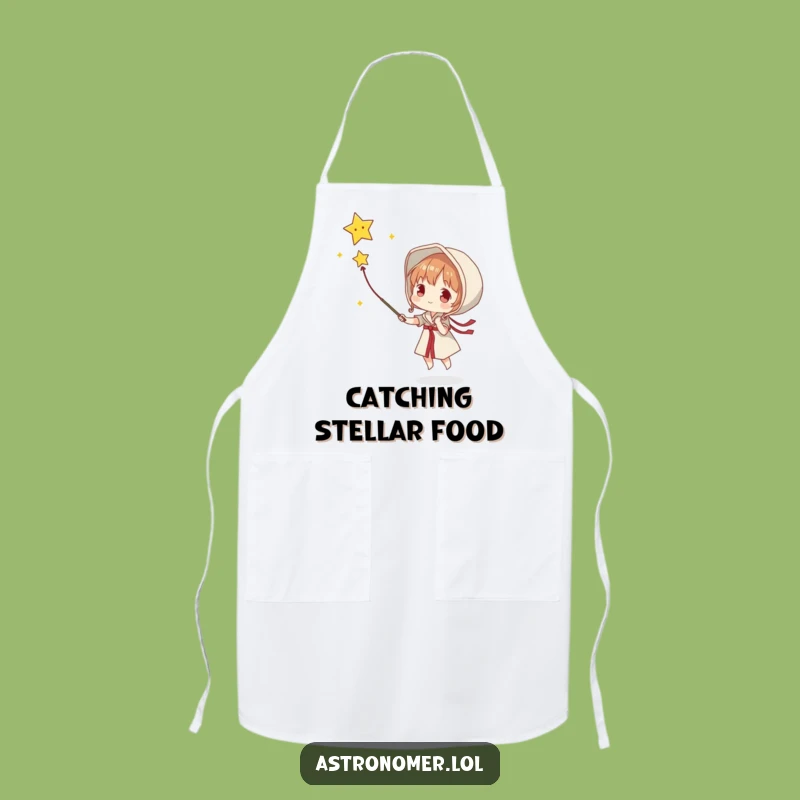 Funny Space Chef Apron: Character Star Catcher - Hilarious Kitchen Gift