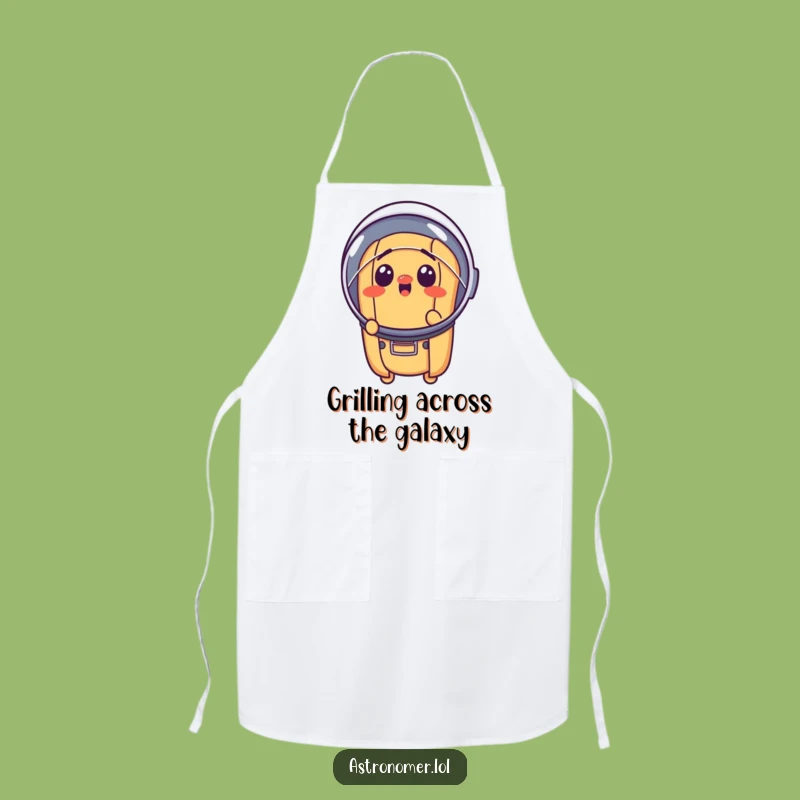 Funny Surprised Hot Dog Astronaut Apron - Hilarious Kitchen Space Gag Gift!