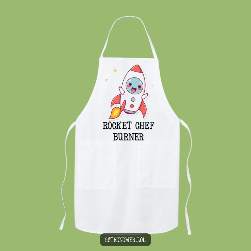 Funny Space Chef Apron: Character Rocket Blast - Hilarious Kitchen Gift