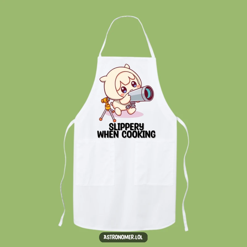 Funny Chef's Telescope Apron: Cute Character's Kitchen Trip Funny Gift