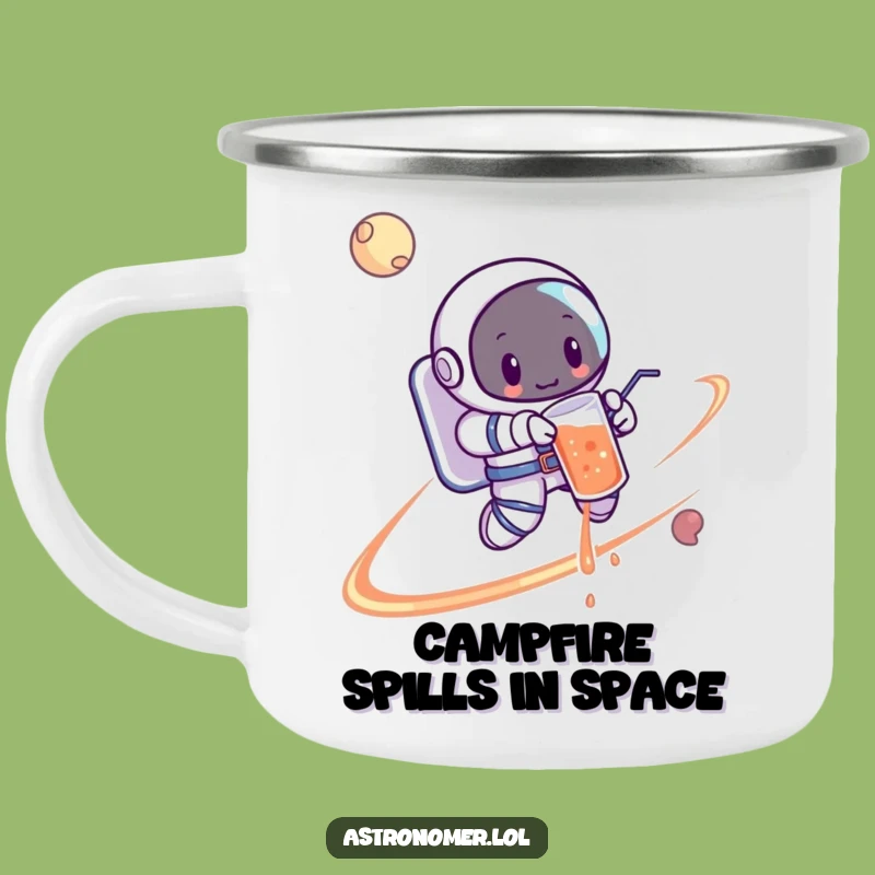 Funny Astronaut Spill Camping Mug: Hilarious Orbiting Mishap Outdoor Gear
