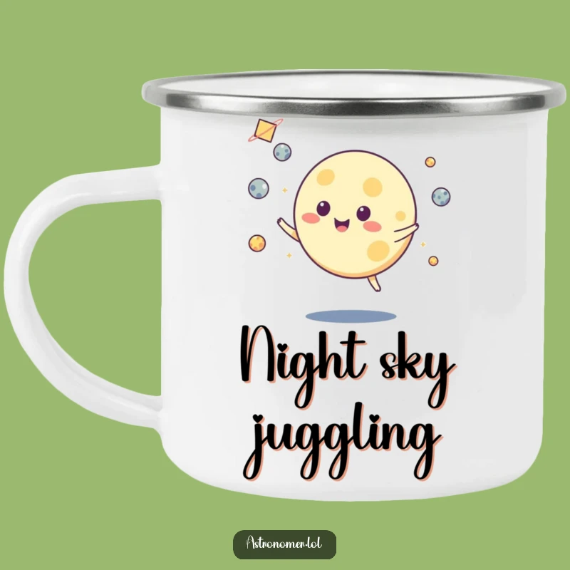Funny Moon Juggling Camping Mug - Adventure with Stellar Balance!