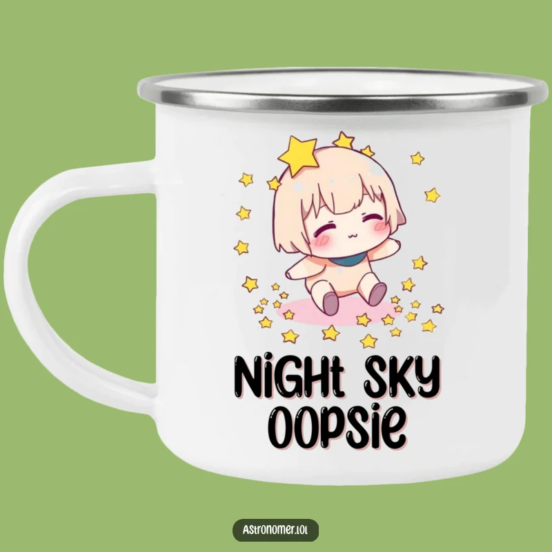 Funny Star Dropper Camping Mug: Sip Coffee Under a Shower of Laughs