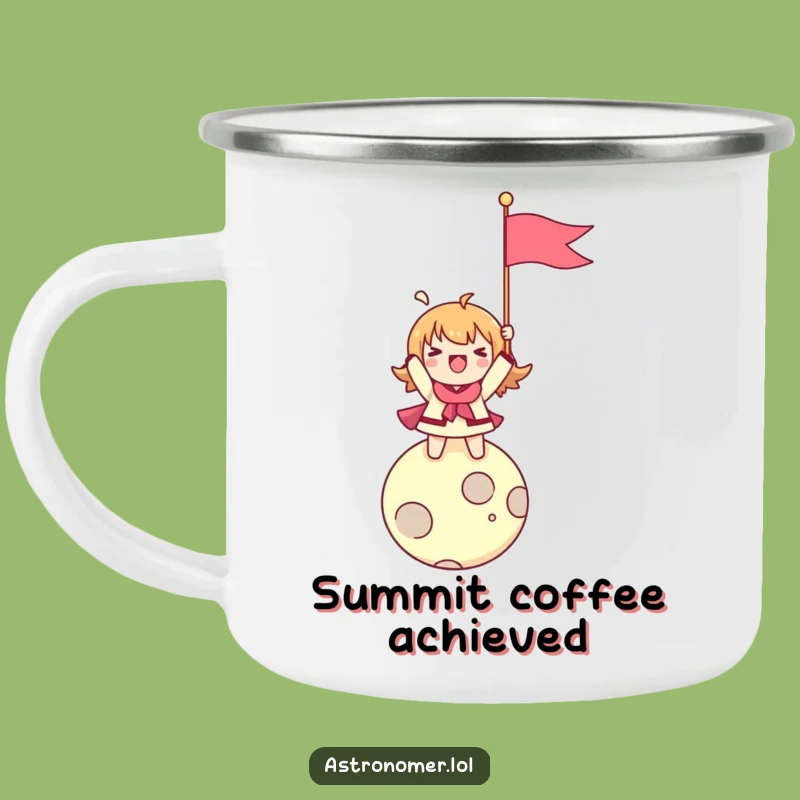 Funny Lunar Explorer Mug: Character Flag Planting - Best Funny Gift