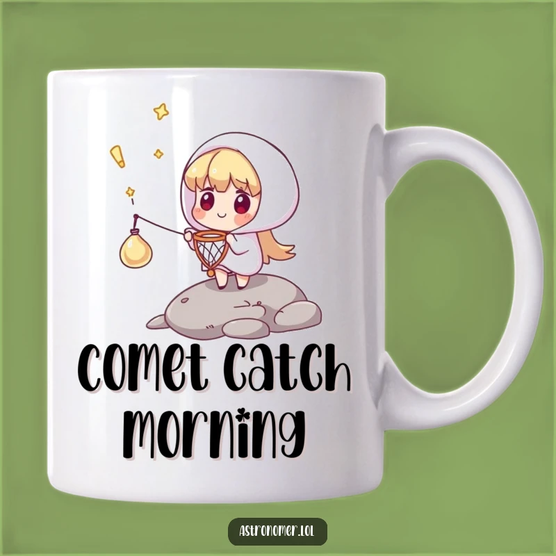 Funny Comet Catcher Mug: Tiny Net, Big Surprise, Perfect Funny Gift