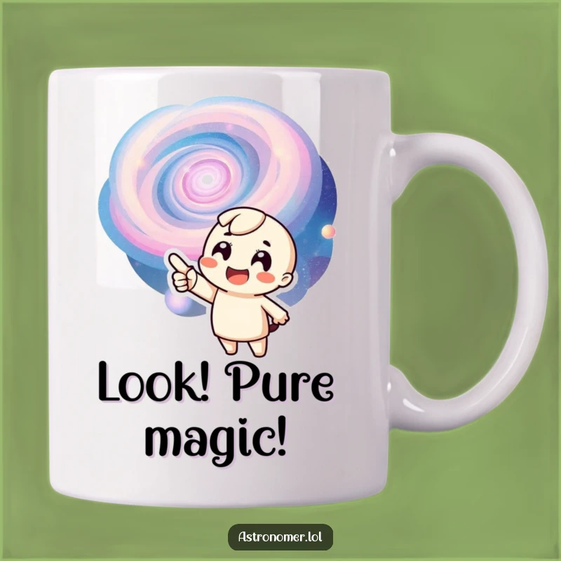 Funny Galaxy Explorer Mug: Exuberant Character, Cosmic Wonder, Perfect Gift