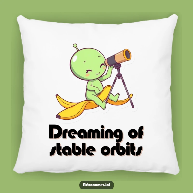 Funny Alien Banana Peel Pillow - Comfy & Hilarious Space Gag Decor!