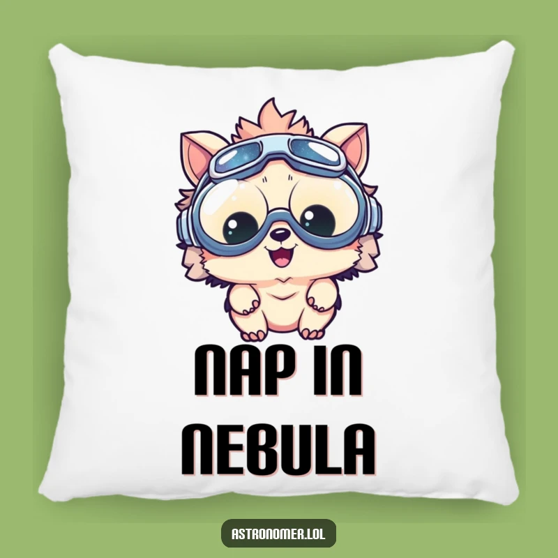 Funny Delighted Creature Goggles Pillow: Comfy Humor for Your Space