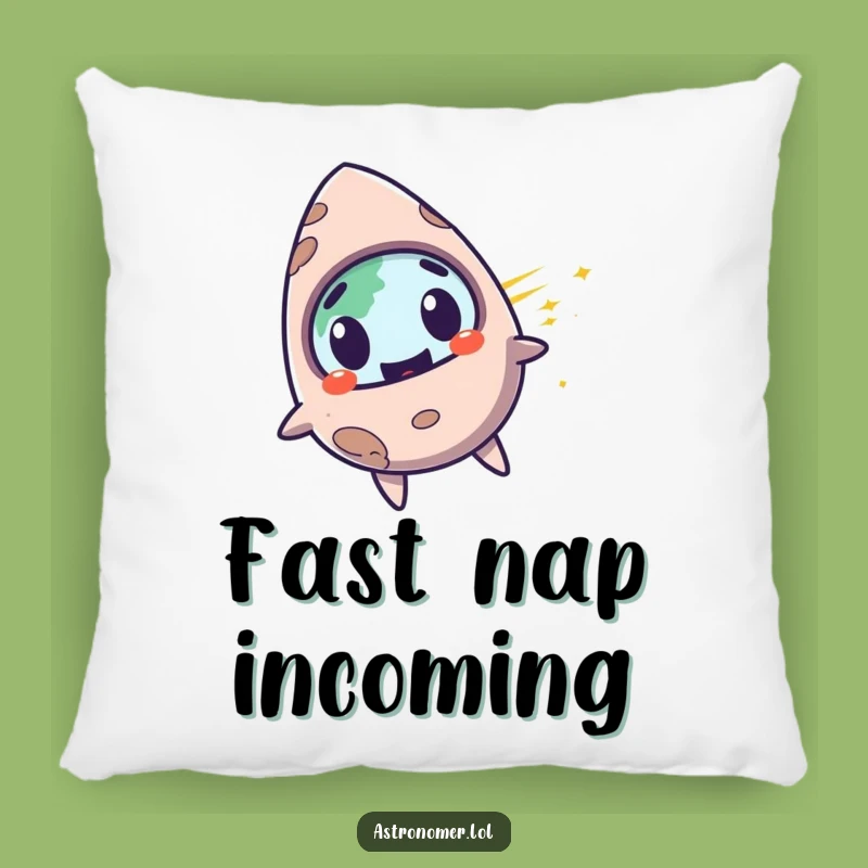 Funny Meteorite Pillow: Cozy Surprised Space Rider Pillow, Humorous Gift