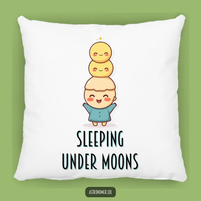 Funny Moon Balance Pillow, Cozy Lunar Stacking Character, Perfect Comfy Funny Gift!