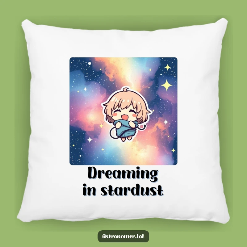 Funny Nebula Character Pillow: Giggling Cosmic Comfort - Cozy Funny Gift