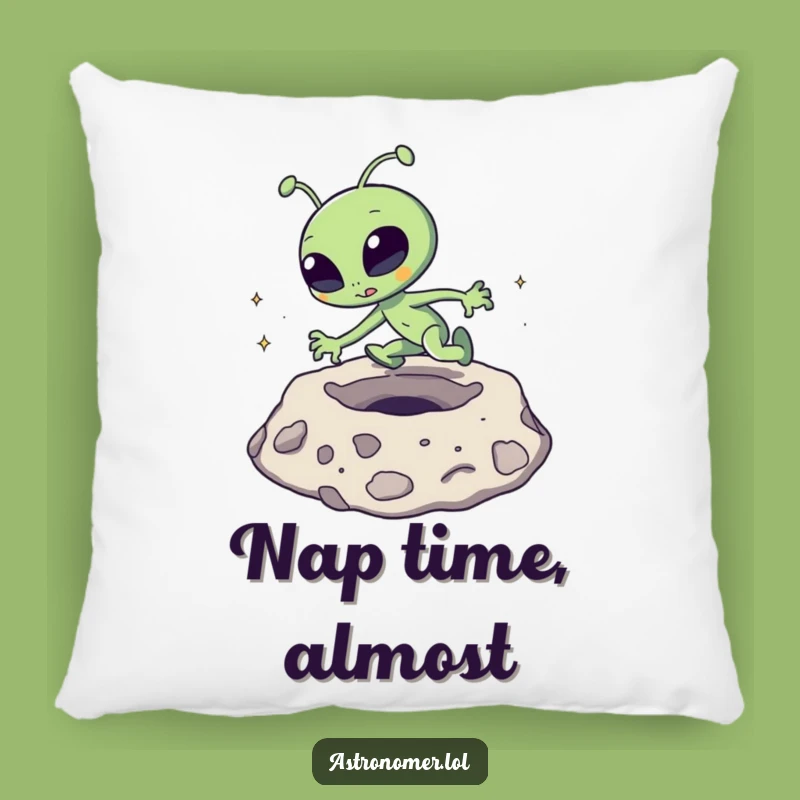 Funny Alien Pillow: Cozy Moon Crater Mishap Cushion Gift