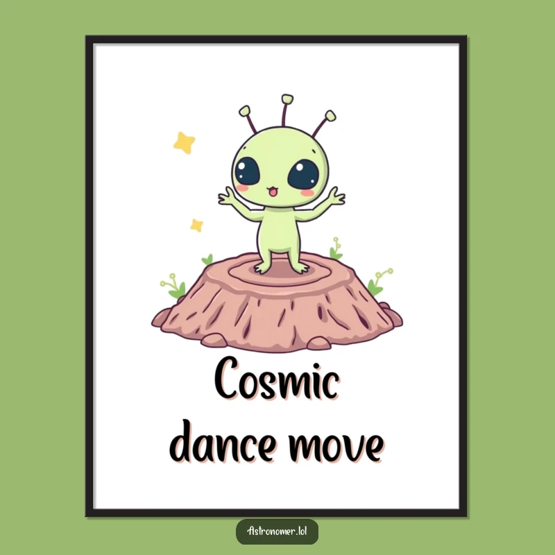 Funny Alien Dance Digital Art - Instant Cosmic Fun for Your Walls!