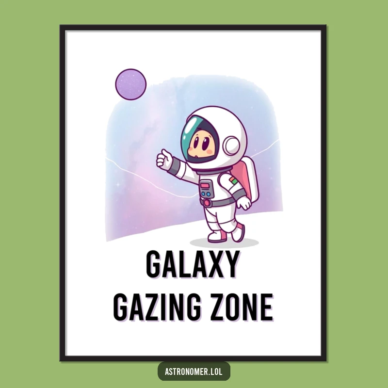 Funny Astronaut Galaxy Digital Print: Inspiring Space Discovery Art File, Perfect Funny Gift