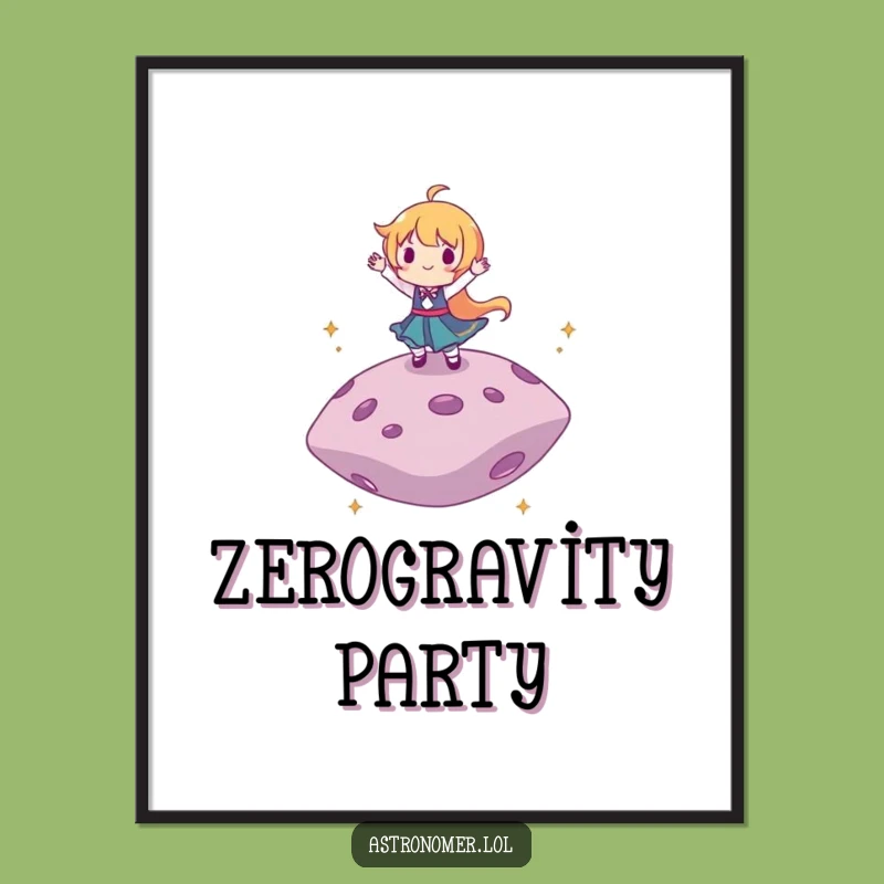 Funny Dancing Asteroid Digital Art: Instant Galactic Dance Party