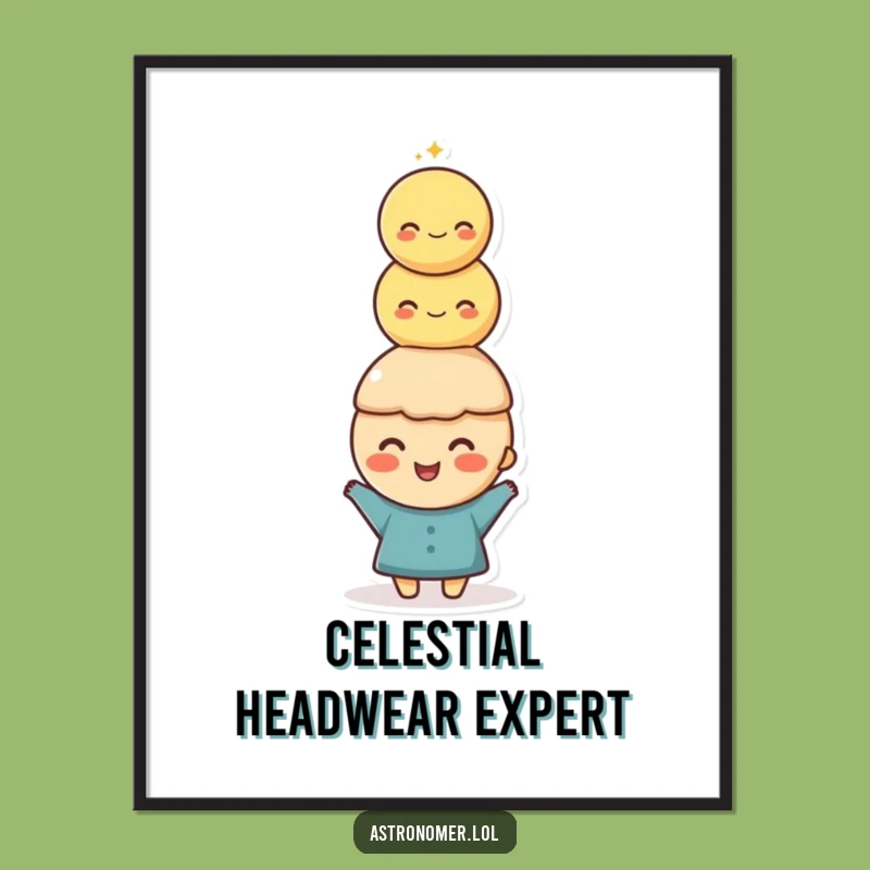 Funny Moon Balance Art, Happy Character Lunar Stack, Instant Humorous Gift!