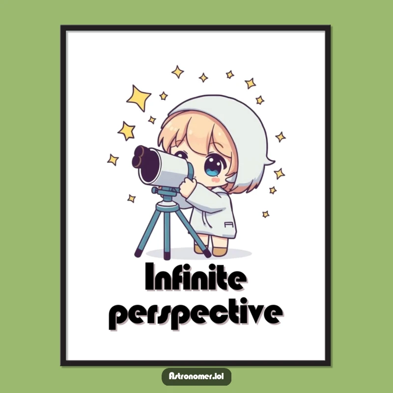 Funny Stargazer Digital Art: Instant Cosmic Decor, Humorous Space Print