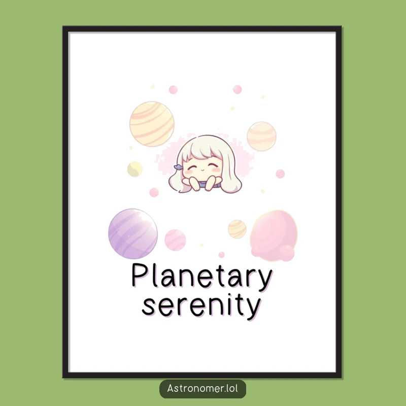 Funny Zen Art Print: Instant Cosmic Peace, Serene Decor, Humorous Download