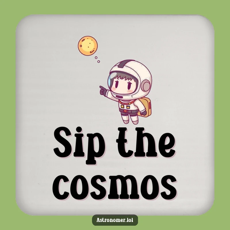 Funny Space Explorer Coasters: Humorous Galactic Gift Protecting Your Surfaces