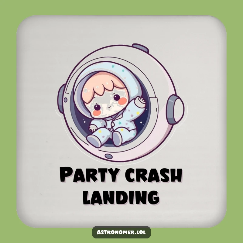 Funny Spaceship Entrance Coasters: Humorous Pajama Gift for Table Protection