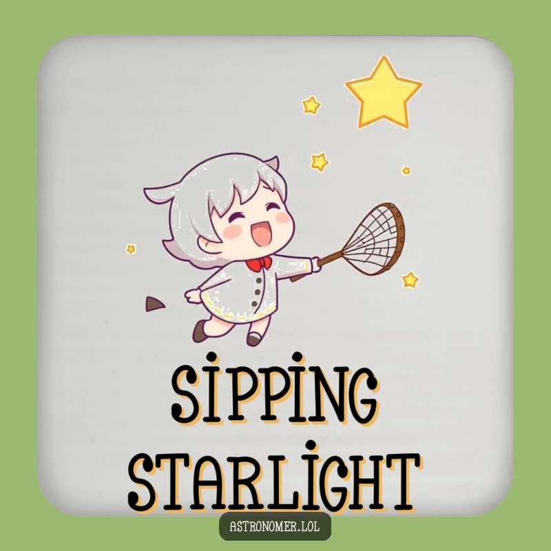 Funny Star Chaser Coaster: Gleeful Net Holder for Drink Protection