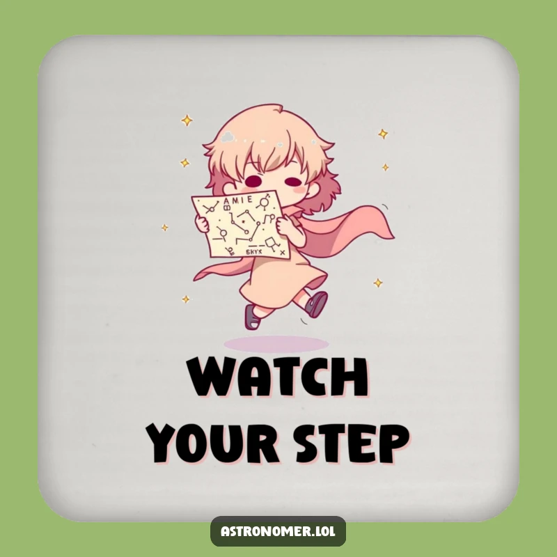 Funny Tripping Coaster: Protect Surfaces, Cosmic Mishap, Humorous Gift