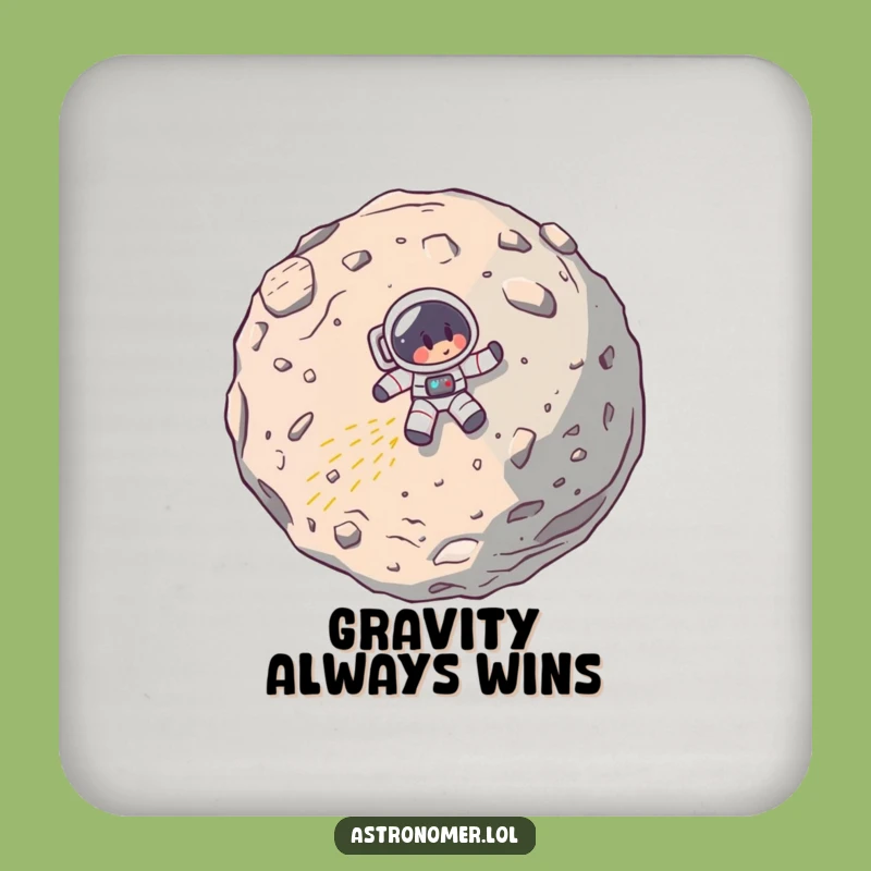 Funny Astronaut Crash Coaster: Comedic Space Mishap Drink Protector, Perfect Funny Gift
