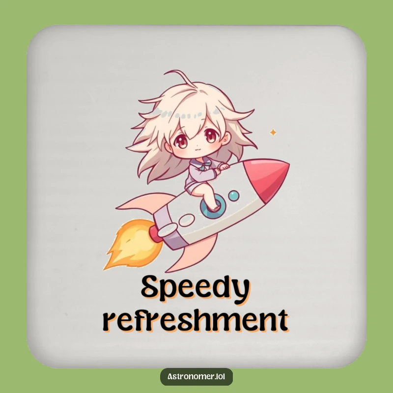 Funny Comet Rider Coaster: Windblown Character Drink Protector