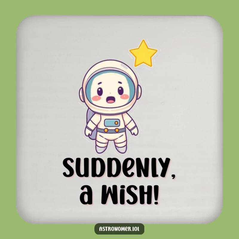 Funny Astronaut Star Surprise Coaster: Protect Surfaces with Cosmic Awe