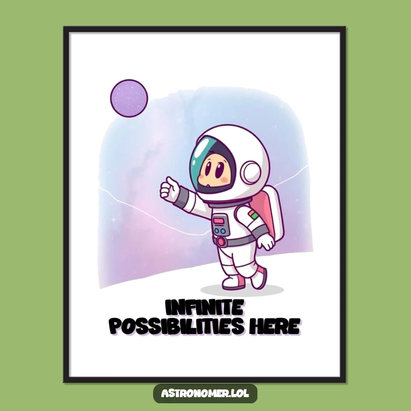 Funny Astronaut Galaxy Poster: Inspiring Space Discovery Wall Art, Perfect Funny Gift