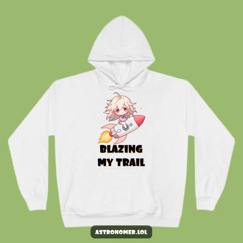 Funny Comet Rider Hoodie: Cozy Windblown Hair for Space Explorers