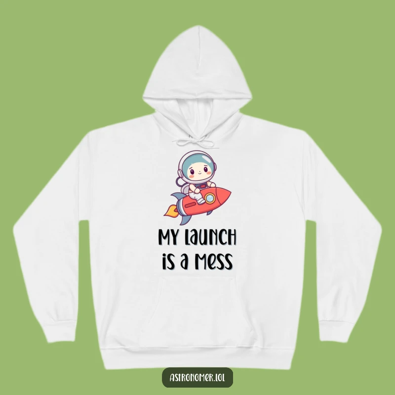Funny Astronaut Rocket Hoodie: Cozy Nervous Space Rider Gift for Dreamers
