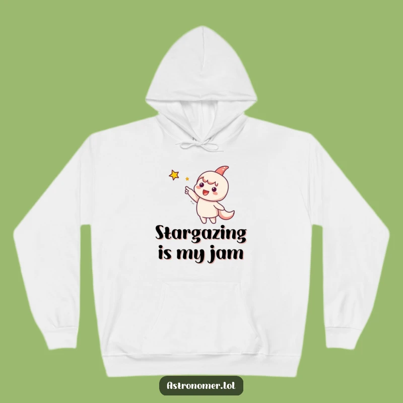 Funny Cosmic Dreamer Hoodie: Cute Character Reaching for the Stars Funny Gift
