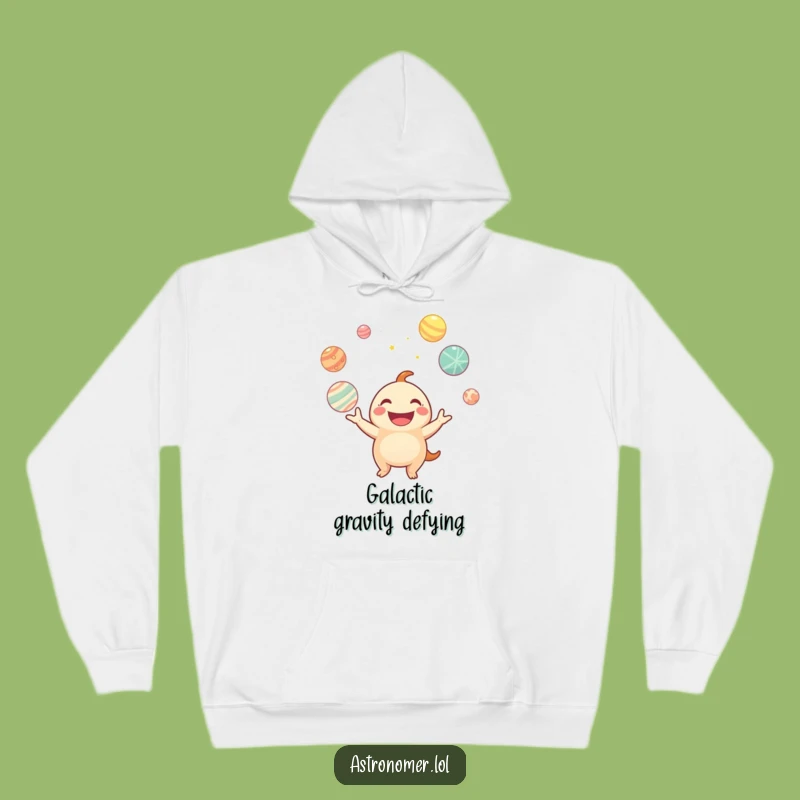 Funny Planet Juggling Creature Hoodie: Cozy Up with Cosmic Fun and Smiles