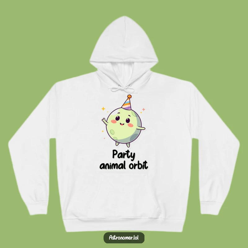Funny Planet Party Hoodie: Cozy Happy Celestial Gift for Celebration