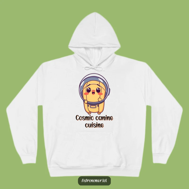 Funny Surprised Hot Dog Astronaut Hoodie - Cozy & Hilarious Space Wear!
