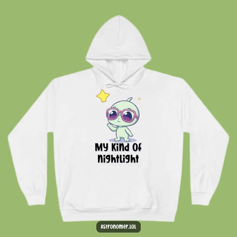 Funny Alien Oversized Glasses Hoodie: Cozy Sci-Fi Apparel and Humorous Gift