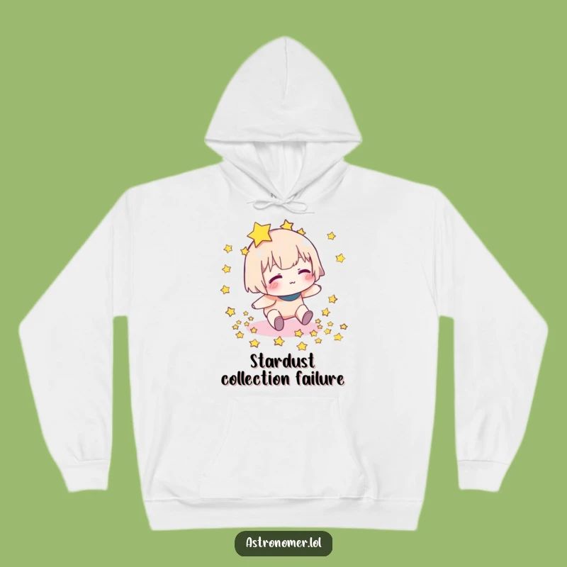 Cozy Funny Star Dropper Hoodie: Warm Up with Celestial Mishap Humor