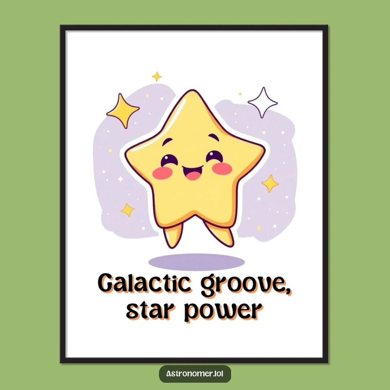 Free Printable Wall Art: Dancing Star - Cosmic Decor Download