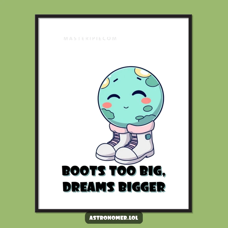 Free Printable Wall Art: Funny Winking Planet, Hilarious Downloadable Space Decor