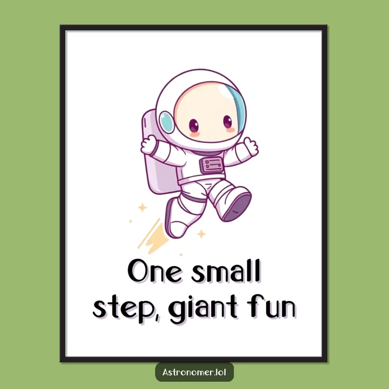 Free Printable Wall Art: Giant Leap Character - Inspirational Downloadable Art