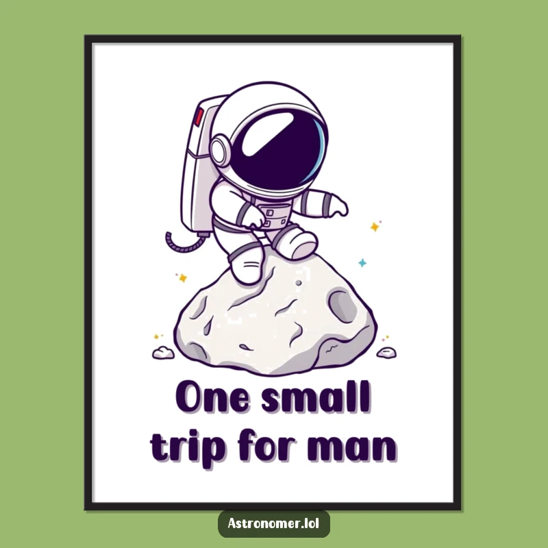 Free Printable Wall Art: Tripping Astronaut, Funny Space Decor!