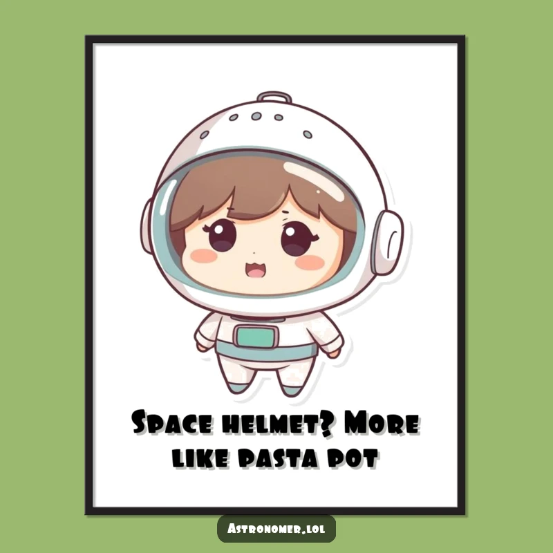 Funny Free Printable Wall Art: Colander Helmet - Quirky Downloadable Decor